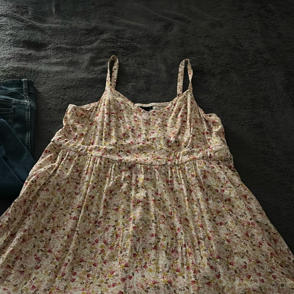 Cream colored floral toward dress